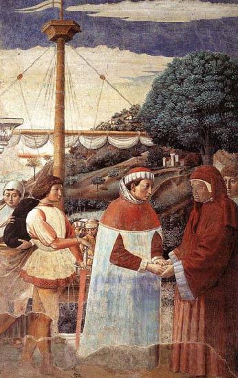 GOZZOLI, Benozzo Disembarkation at Ostia Norge oil painting art